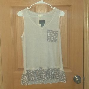 Mystree ruffle hem tank